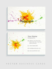 Creative horizontal business card or visiting card.