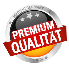 Button with Banner PREMIUM QUALITÄT