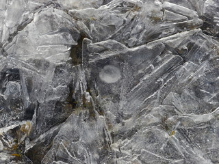 Frosty pattern ice lake