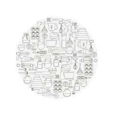 Cooking Foods and Kitchen outline icons set