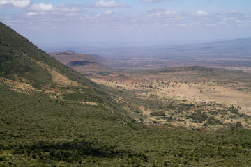 rift valley view from the hills of Nairobi