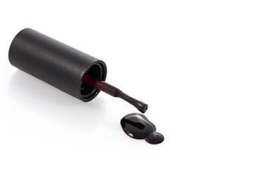 bright nail polish on white