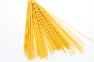 dry pasta isolated on a white