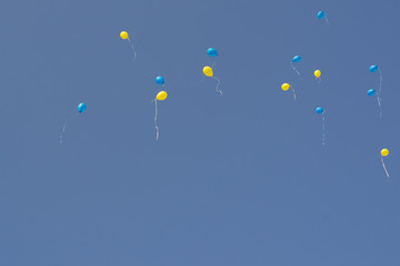 balloons in the sky