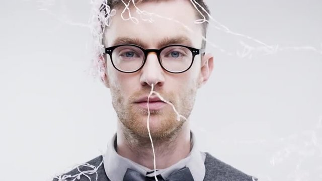 Funny geek silly string face slow motion wedding photo booth series