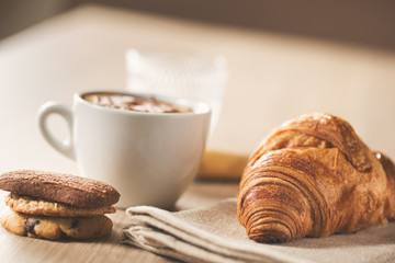 Croissant breakfast
