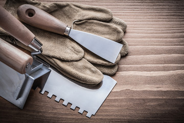 angle former putty knife paint scraper working glove