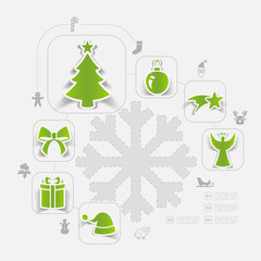 Christmas sticker infographic