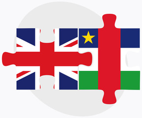 United Kingdom and Central African Republic Flags