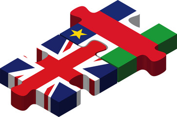 United Kingdom and Central African Republic Flags