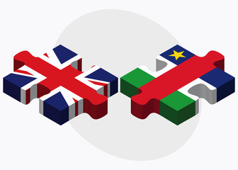 United Kingdom and Central African Republic Flags