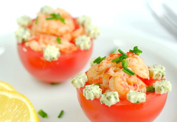 Krabbensalat in Tomate