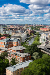 Fototapeta na wymiar Aerial view of Stockholm City, Stockholm, Sweden