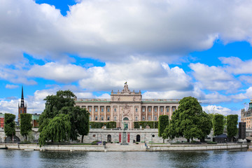 Fototapeta premium Parlament szwedzki, Sztokholm, Szwecja