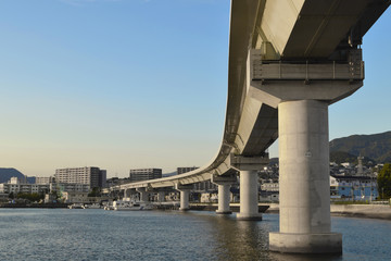 佐世保市内の西九州自動車道路
