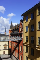 Old street and buildings, Stockholm, Sweden