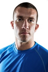 Obraz premium Close-up portrait of confident rugby player