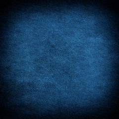 Blue leather texture closeup, useful as background