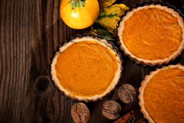 Homemade pumpkin pie