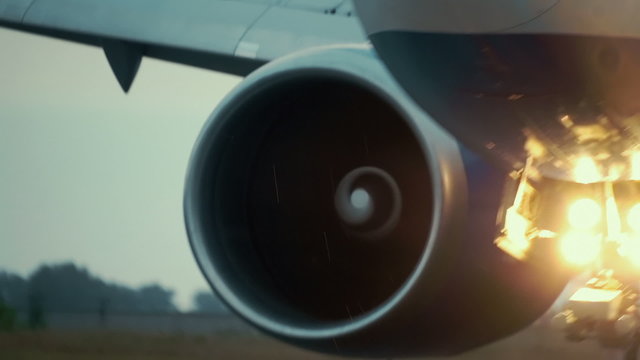 Hot air behind the aircraft engine.