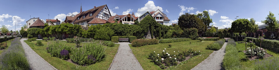 Fototapeta na wymiar Bodensee Radolfzell Panorama Stadtgarten