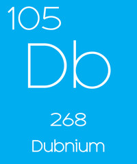 Informative Illustration of the Periodic Element - Dubnium