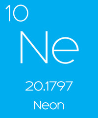 Fototapeta premium Informative Illustration of the Periodic Element - Neon