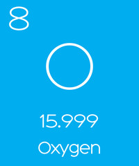 Informative Illustration of the Periodic Element - Oxygen
