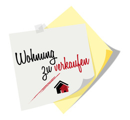 Post it | Notizzettel | Wohnung zu verkaufen