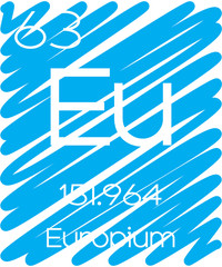 Informative Illustration of the Periodic Element - Europium