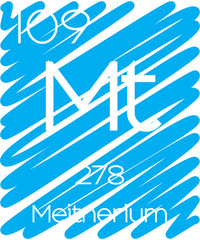 Informative Illustration of the Periodic Element - Meitnerium