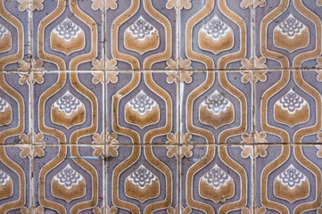 Azulejo portuguese ceramic tiles background