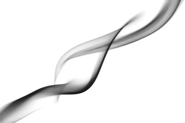 Real abstract smoke on white background
