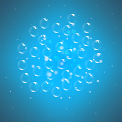 Blue bubbles background