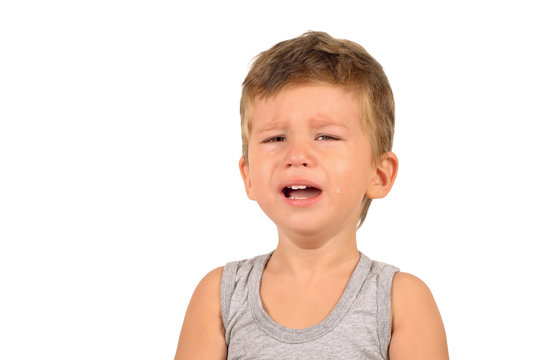 Portrait of crying little boy