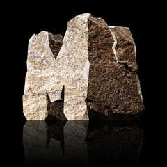 stone letter M