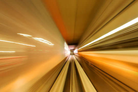high speed movement in a tunnel