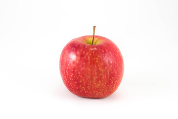 red apple with white background