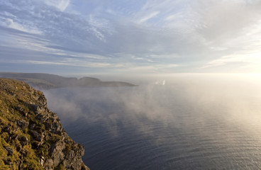 Fototapeta premium Am Nordkap kurz vor Mitternacht