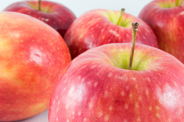 red apple with white background