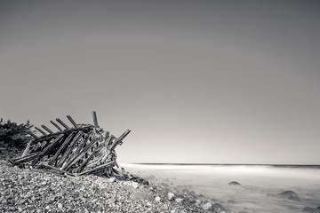 The Boat Wreck in Boda(Böda) Royal Park, Oland, Sweden
