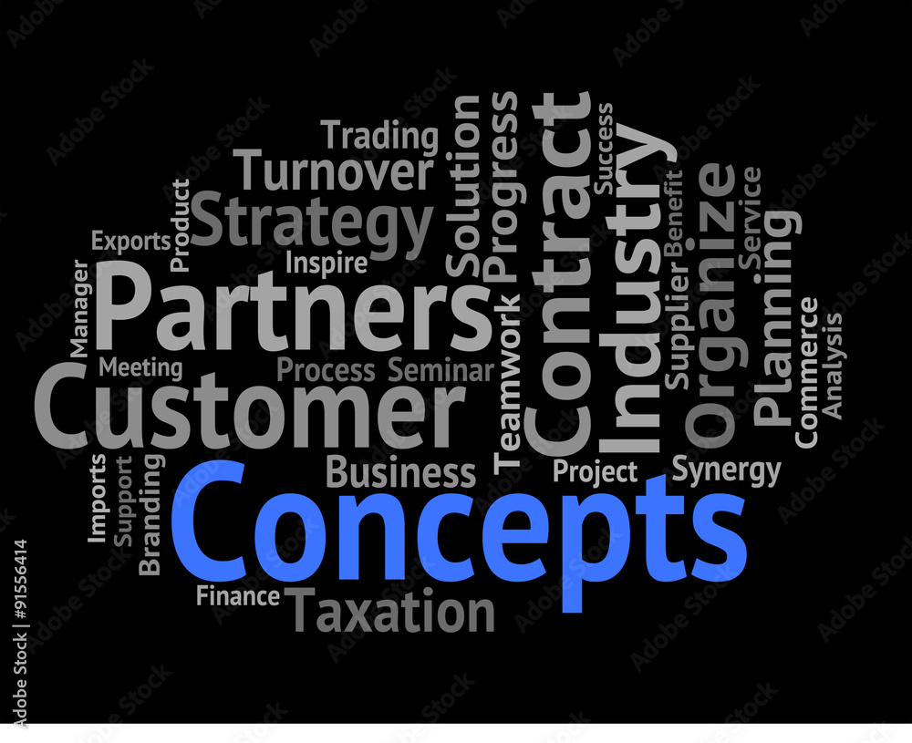 Poster concepts word means theory think and hypothesis