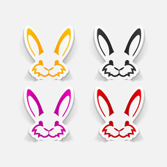 realistic design element: easter rabbit