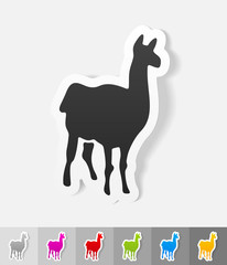 realistic design element. lama