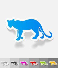 realistic design element. cheetah