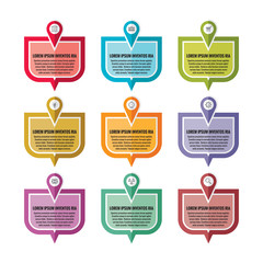 Infographic business concept - vector banners. Option banners. Location banners. Vertical banners. Design elements.