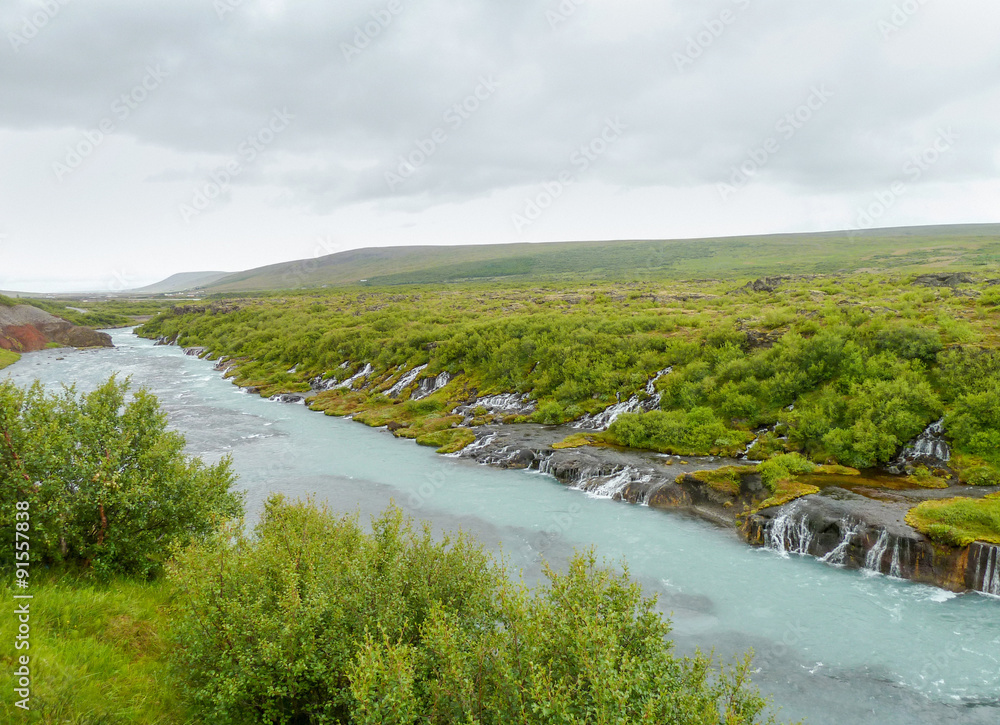 Wall mural Hraunfossar