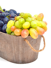 Ripe grape isolated on white