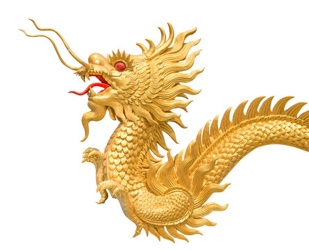 Chinese dragon isolated on white background