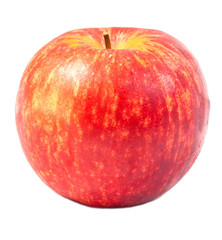 Ripe red apple a white background.
